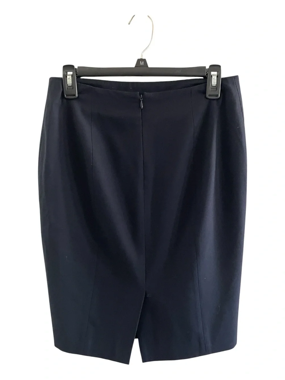 Classic Navy Blue Pencil Skirt - Women - Picture 2 of 5